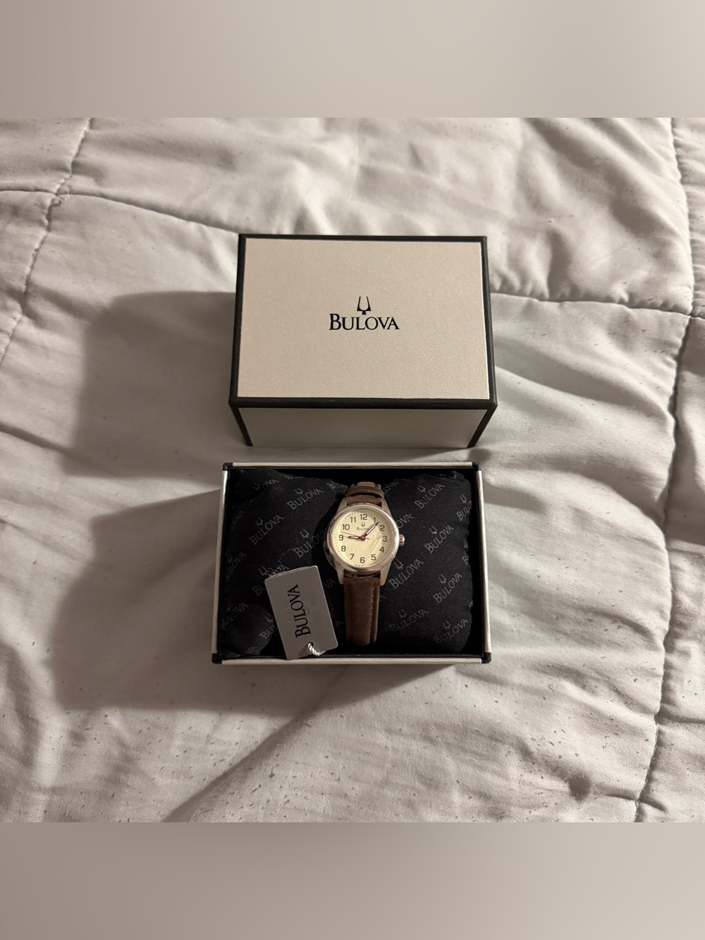 BULOVA Casual Collection Ladies Watch Model 96L66 Brown Genuine Leather - New!!!